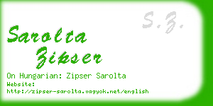 sarolta zipser business card